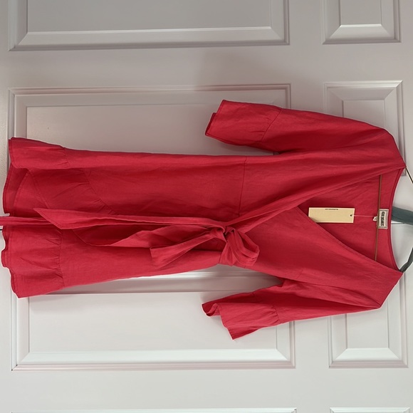 Brand: Anthropolgie Style: Coral wrap dress Size: XS - Picture 2 of 4